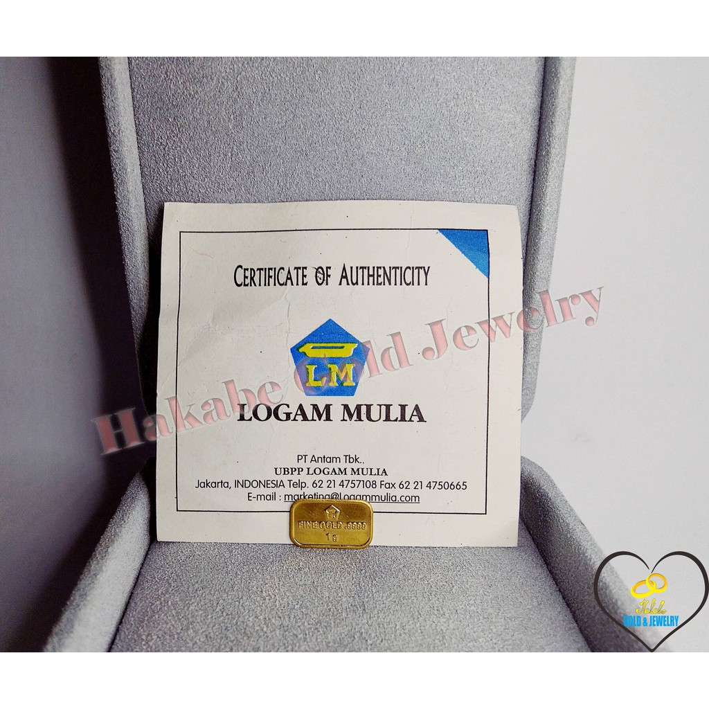 Emas Batangan ANTAM  Logam Mulia LM 24K Gold Bar Gold Fine Gold 1 gram