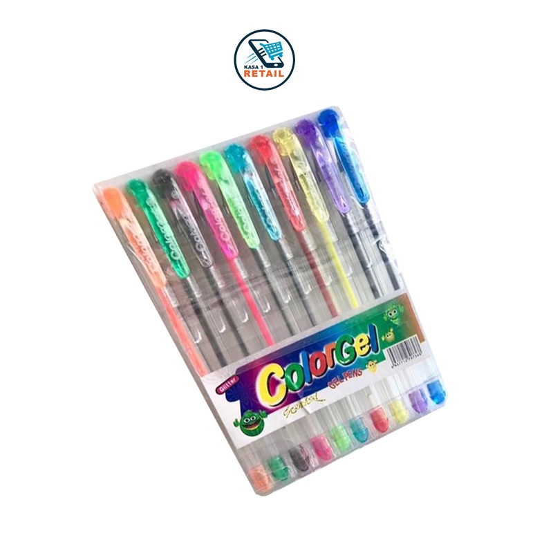 

10 PCS Color Gel Pulpen Murah Tinta Warna