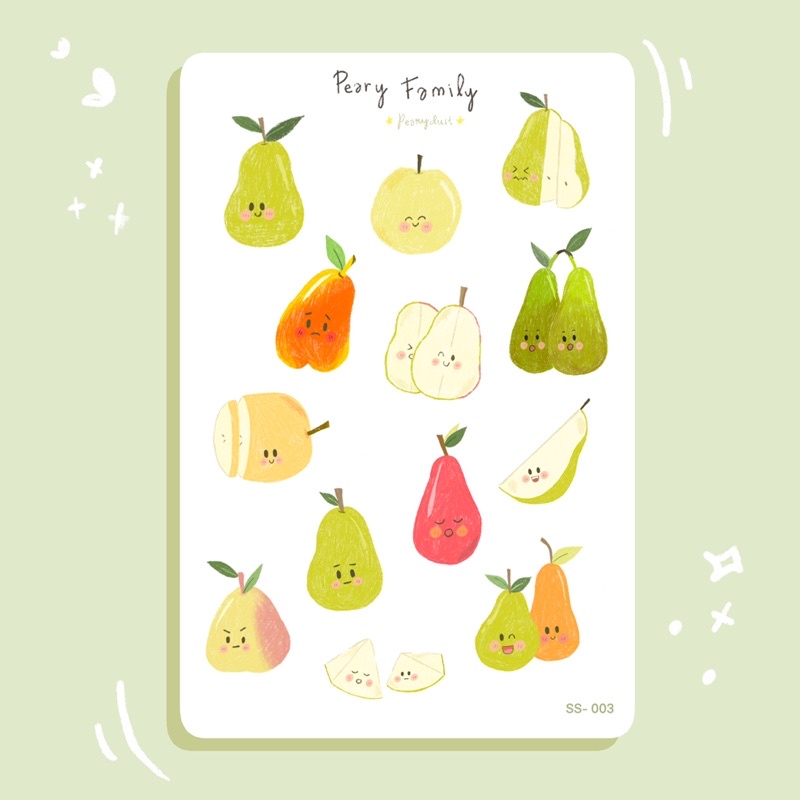

Pearydust mini sticker sheet - Peary Family