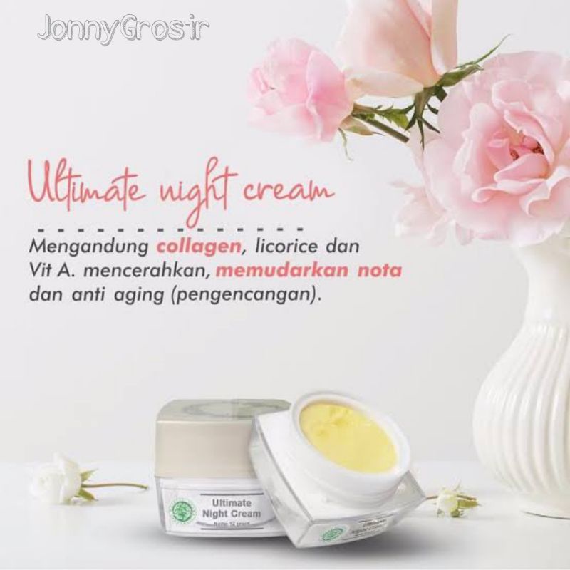 MS GLOW cream wajah WHITENING, Day, night whitening, night acne, night luminous, night ultima 14g