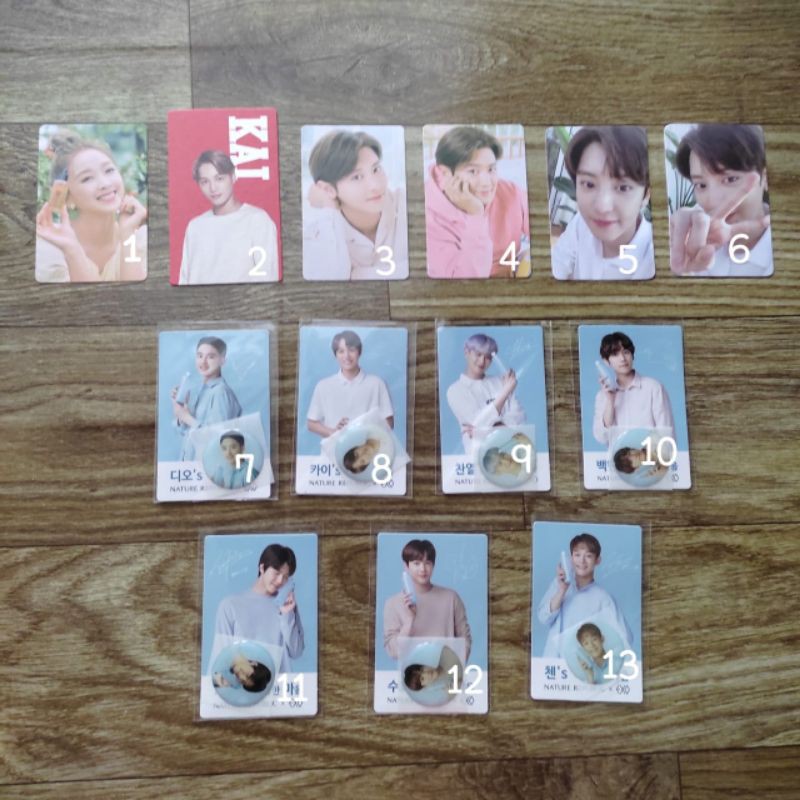 PHOTOCARD PC EXO CHANYEOL DITA KARANG NACIFIC KAI SEHUN BAEKHYUN SUHO CHEN D.O. NATURE REPUBLIC
