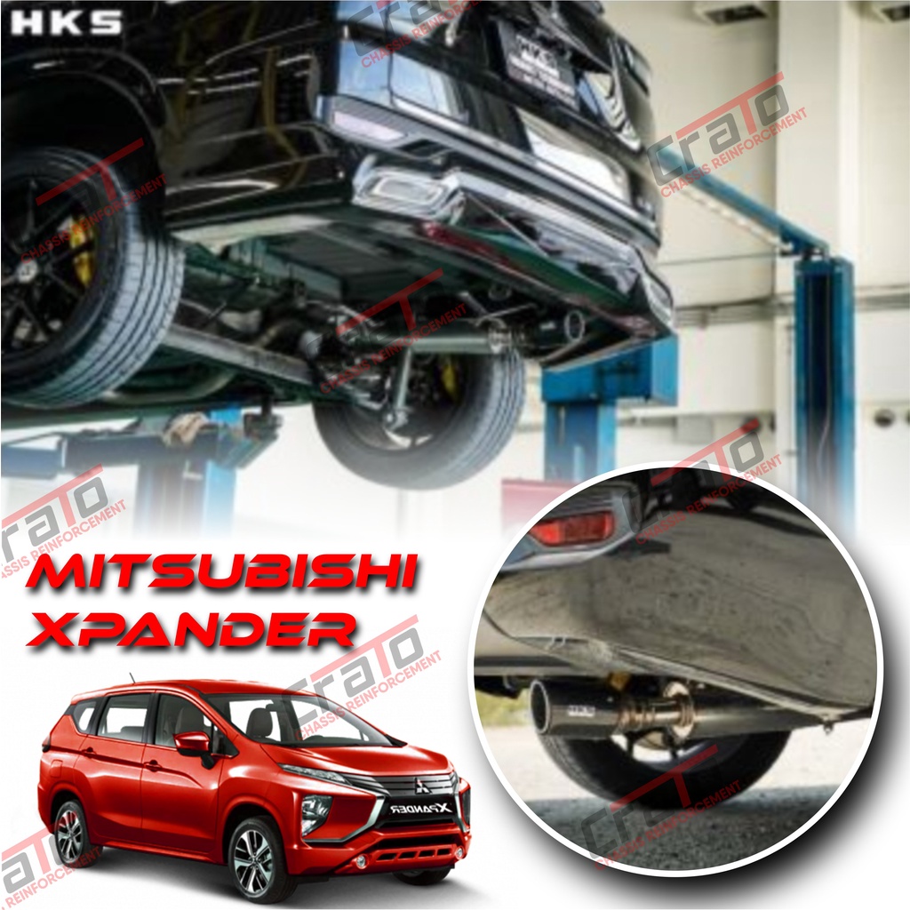 Aksesoris Muffler Exhaust Knalpot HKS Legal Mitsubishi Xpander Nissan All New Livina 18+ Livander (3