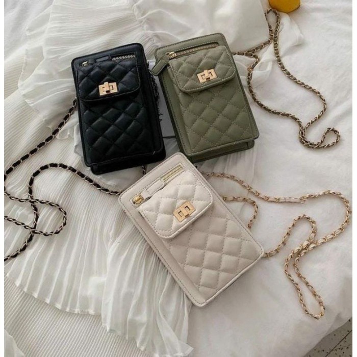 tas hp wanita TAS SELEMPANG WANITA TERBARU / / Sling bag hp korea Felycia - Putih M6D8 BEST SELLER B