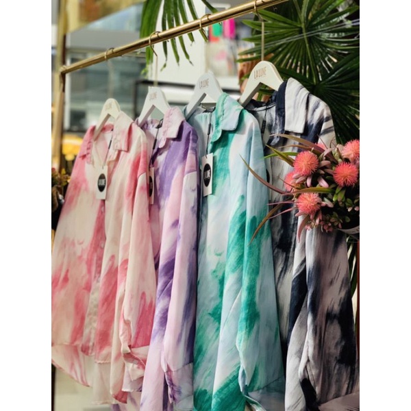 KEMEJA LALUNE MARBLE TIE DYE 100% ORIGINAL IMPORT BANGKOK