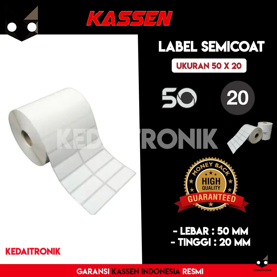 

KASSEN LABEL SEMICOAT 50 X 20 2LN KB (5.000PCS)