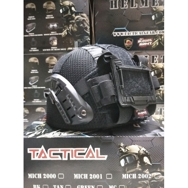 Helm Tactical Mich 2000 Cover Warna Hitam