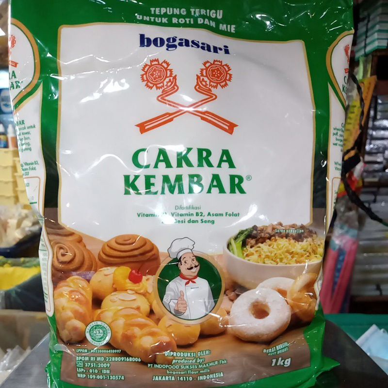 

Tepung Terigu Cakra Kembar Kemasan Premium 1kg