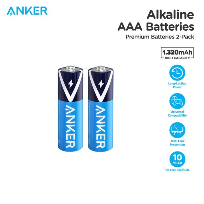 Baterai -Battery Anker Alkaline AAA Non Rechargeable - Resmi - B1820