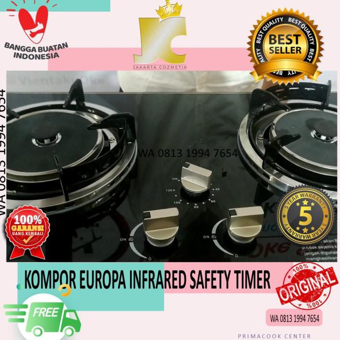 Cod Kompor Europa 2 Tungku / Kompor Gas Europa Infrared Safety Timer Sansalvador13