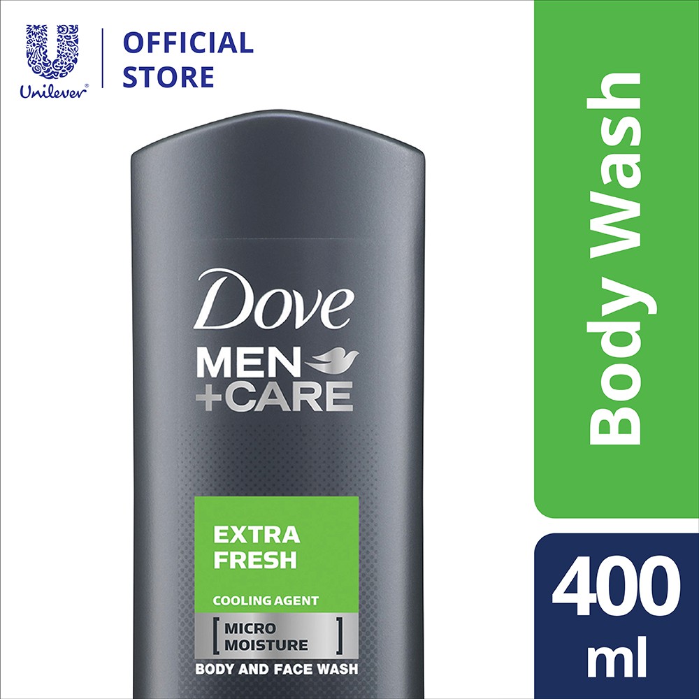 Promo Harga DOVE Men Care Body & Face Wash Extra Fresh 400 ml - Shopee