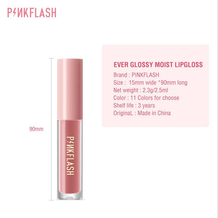 (READY &amp; ORI) Pinkflash Ever Glossy Moist Lipgloss pink flash L02 L 02 ohmygloss