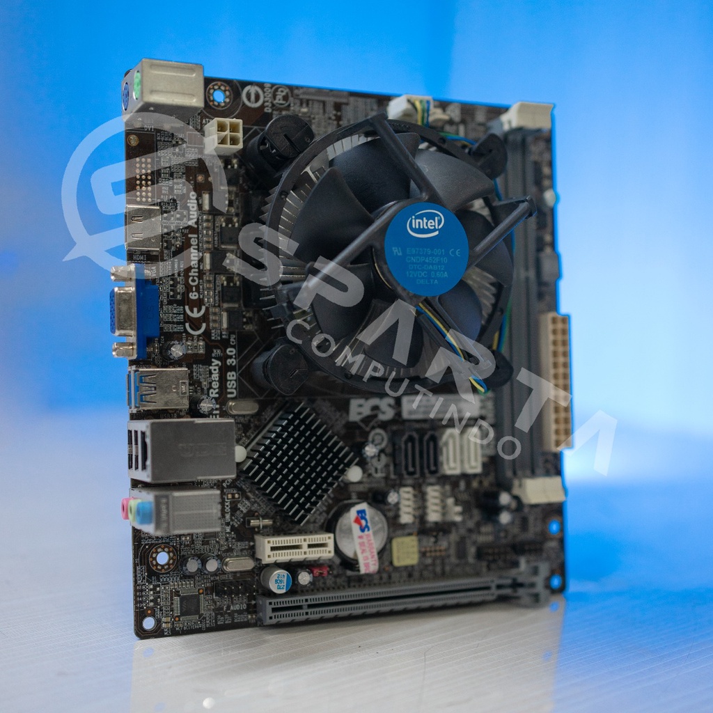 Paketan Motherboard ECS H81H3-M4 Soket 1150 + Fan Processor