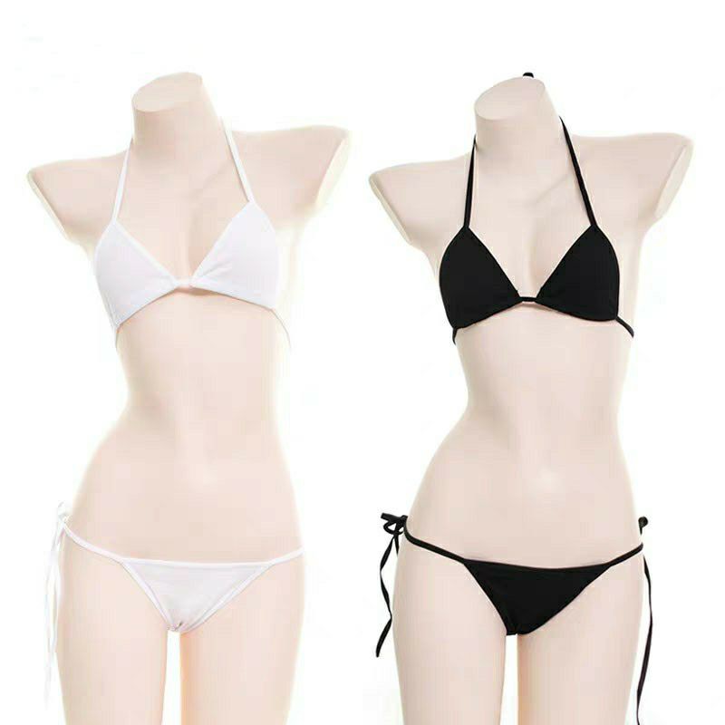 (cod) bikini Sexy Bra Set G String Tali Set Pakaian dalam Cosplay anime tali thong bra