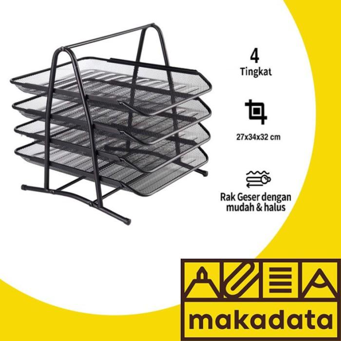 

Document Tray | Rak Dokumen Besi Susun 4 Hitam