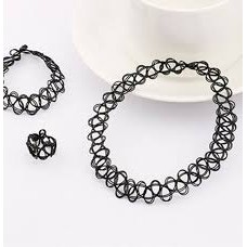 Senada Victory 1 Set Choker Kalung Gelang Cincin Tatto Choker Coker