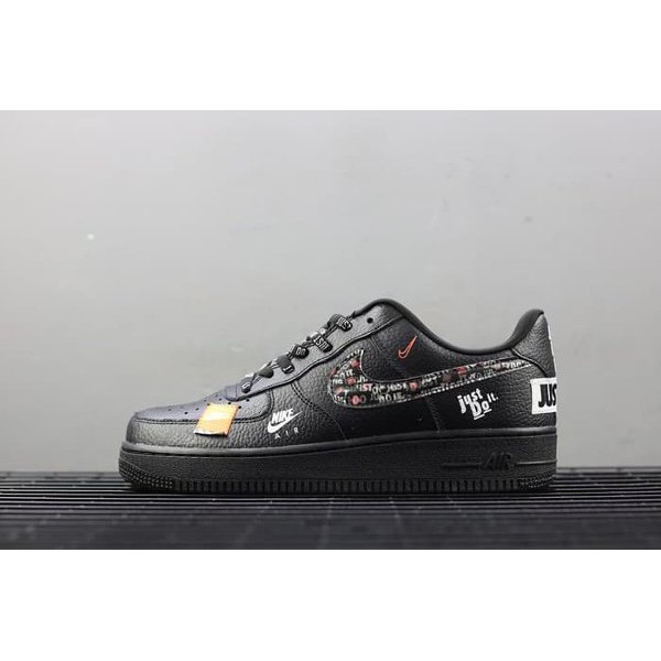 Nike Air Force 1 07 LV8 Just Do it Triple Black Premium Original 3745