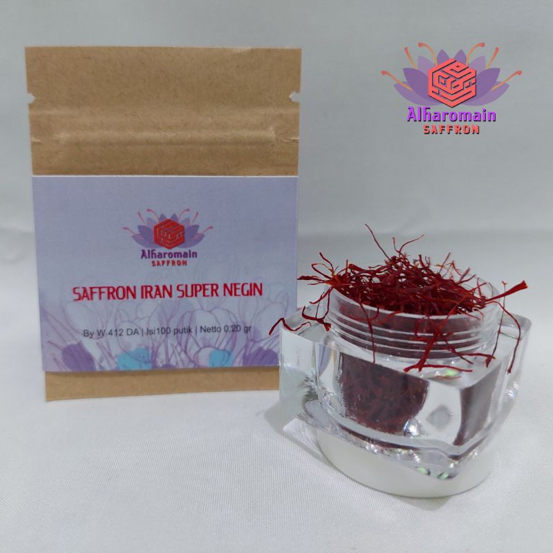 

Saffron Iran Super Negin Sachet Isi 100 Helai - Alharomain Saffron
