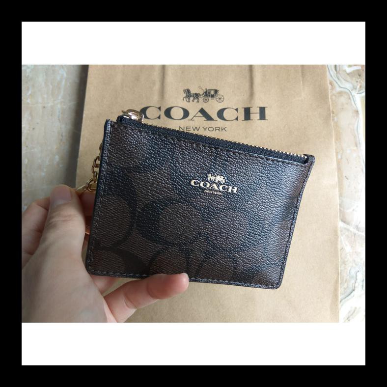 BARU COACH KEYCHAIN WALLET CANVAS ORIGINAL DOMPET WANITA TERMURAH DAN TERBARU AL4
