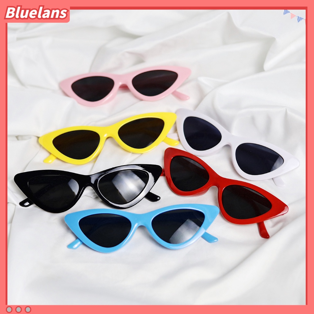 Bluelans Retro Funny Unisex Anti Sun Narrow Cats Eye Plastic Frame Sunglasses Eyewear