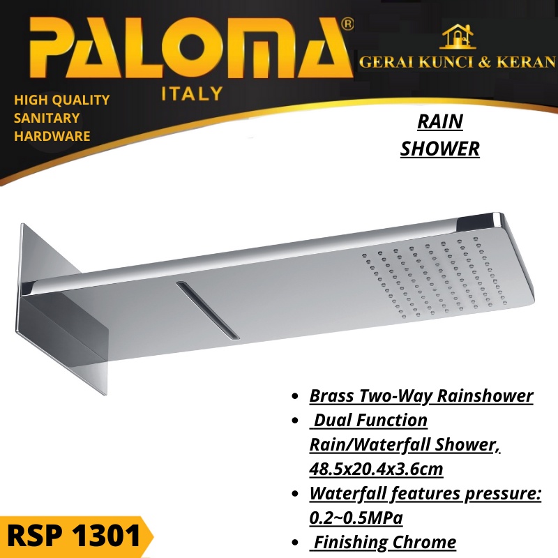 PALOMA RSP 1301 KEPALA RAIN SHOWER BRASS CHROME