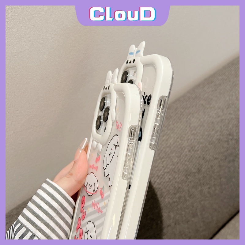 Litter Monster Lens Case OPPO A15 A54 A57 2022 A12 A3s A5s A7 A95 A16K A15s A35 A55 A16 A53 A9 2020 A5 2020 A92 A16s A31 A76 A36 A33 A74 A92 Reno 5 5F Cute Puppy Dog Soft TPU Cover