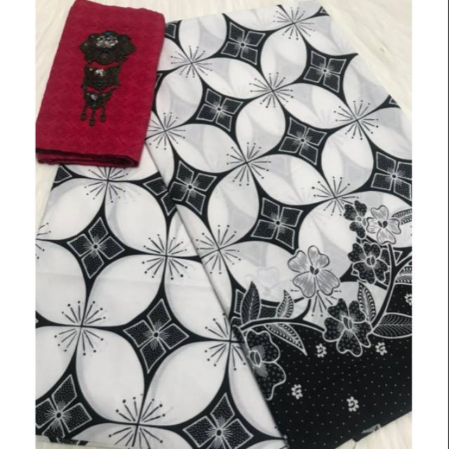 Kain Batik Jarik Katun , Kain Batik Halus, Batik Pekalongan, Batik Hitam Putih