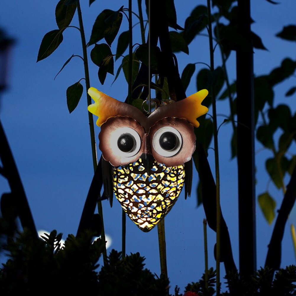 Lampu Taman Led Tenaga Surya Bentuk Burung Hantu Retro Anti Air Untuk Dekorasi Outdoor