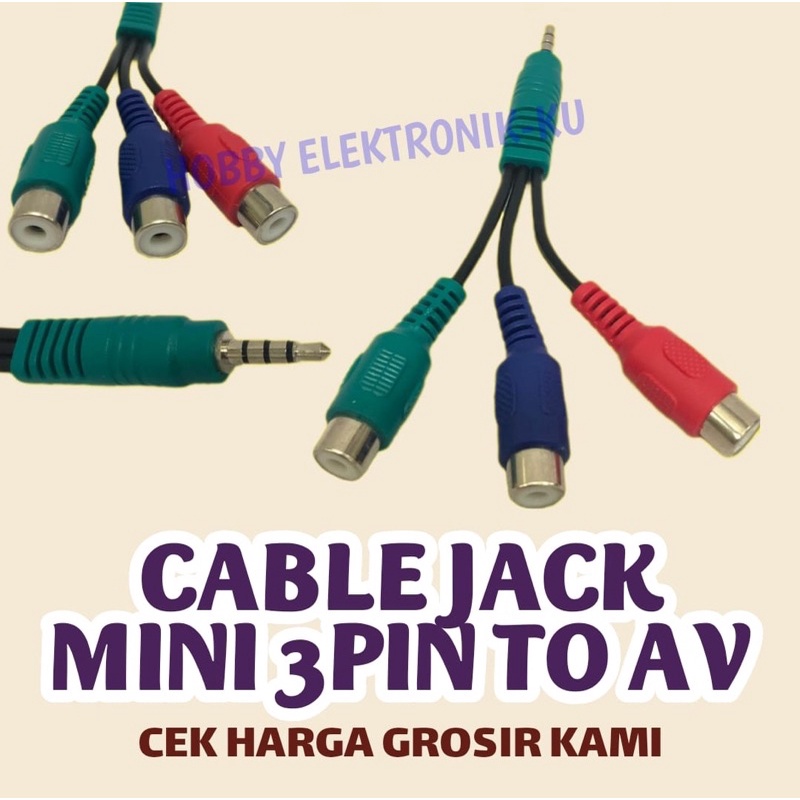 CABLE CONNECT JACK MINI 3PIN TO AV