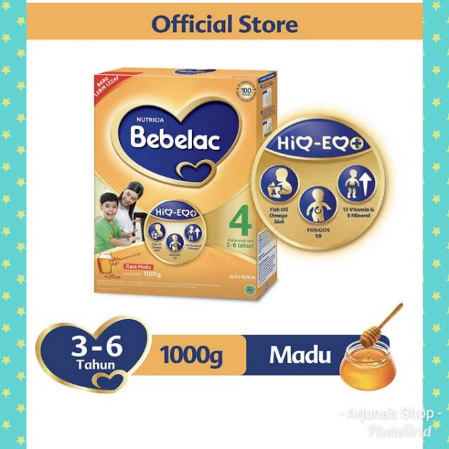 BEBELAC 3 &amp; 4 Rasa Vanila/Madu 1000gr