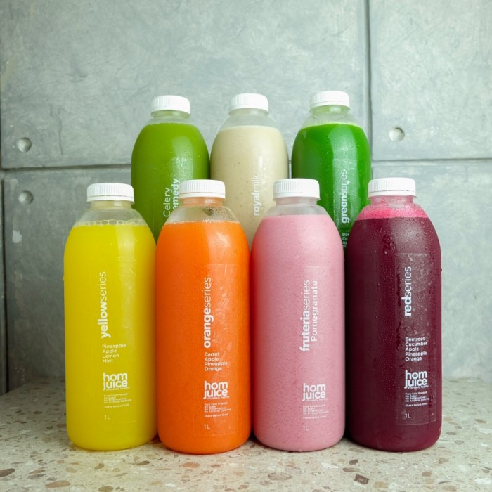

✨COD✨ 1 Liter Juice Series Cold Pressed Juice Detox Jus Sehat Vit C Booster - Orange Series, 1 l