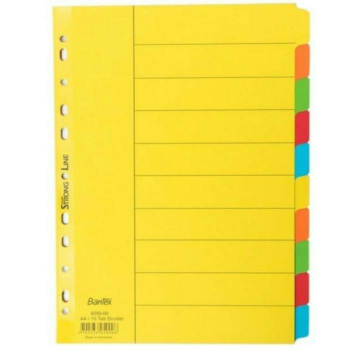 

DIVIDER 10 SEKAT BANTEX 6050 A4 WARNA