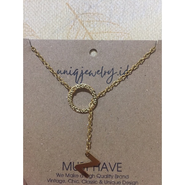 kalung inisial model terbuka