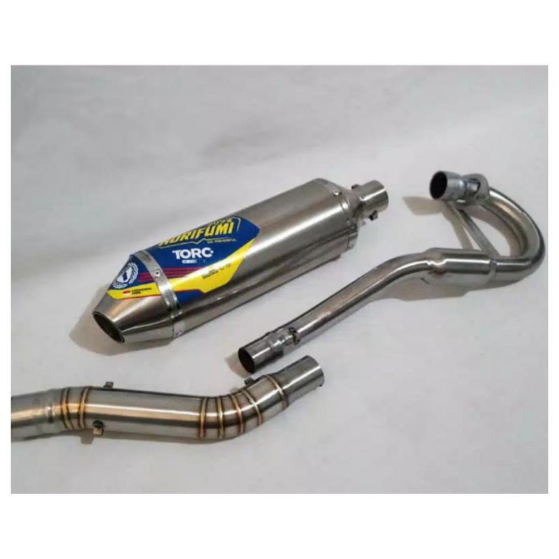Knalpot KLX CRF DTRACKER WR155 Torch Borup-Fullset+Leher (Torc)