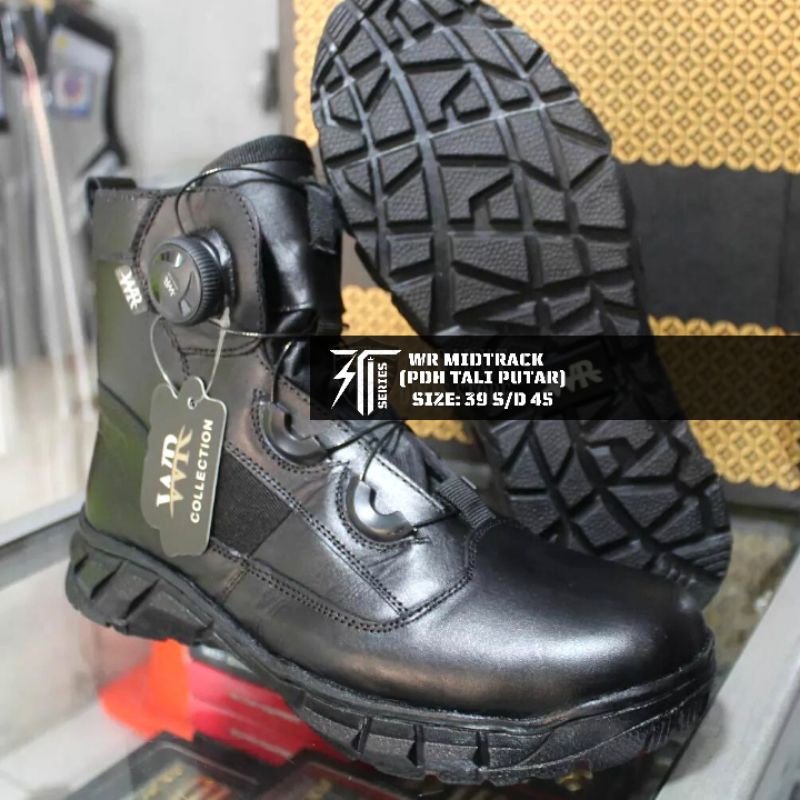 TERMURAH BERKUALITAS KULIT ASLI Sepatu PDL PDH Tali Putar 6 Inch Midtrack WR