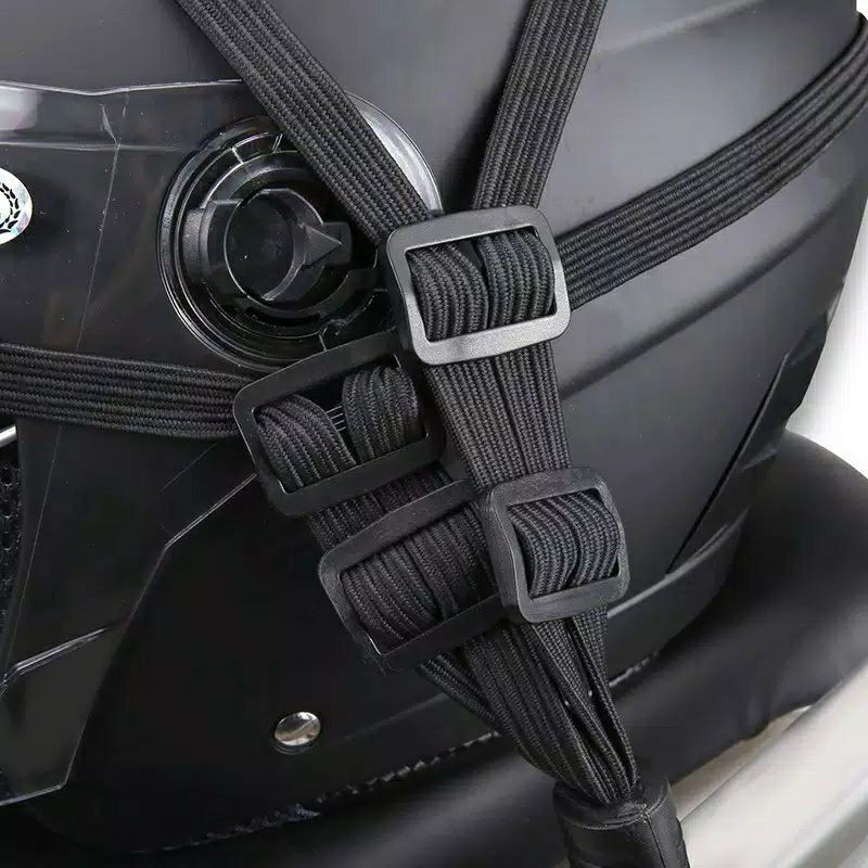 ORIGINAL MOTOWOLF | tali atao jaring pengikat helm tas barang untuk motor 2 hook 65cm