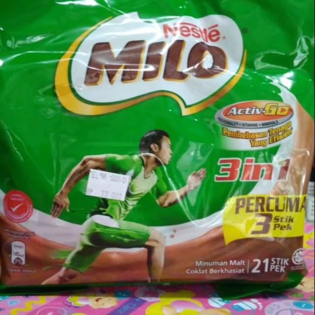 

Milo Malaysia sachet 33gr isi 21's