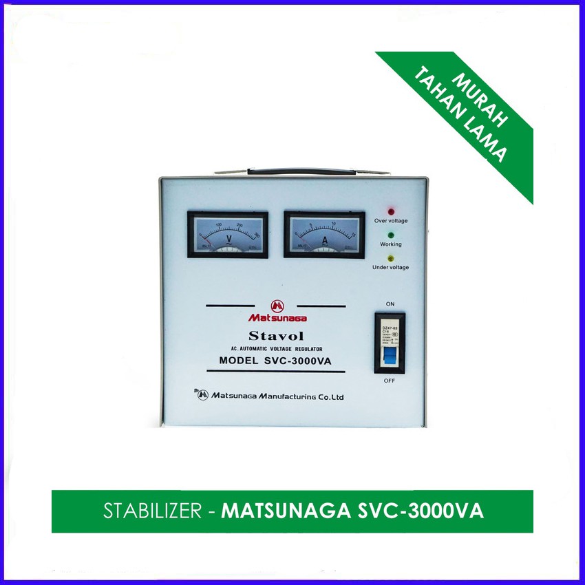 Matsunaga Stavolt SVC 3000W / Stabilizer SVC 3000VA MTS / 3000 Watt