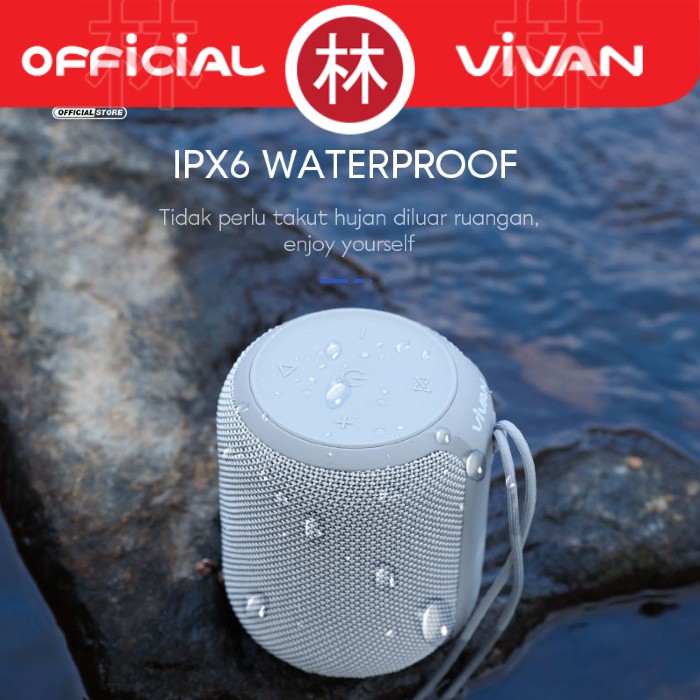 Vivan VS12 360° Surround Sound IP6X Waterproof Speaker Bluetooth 5.0