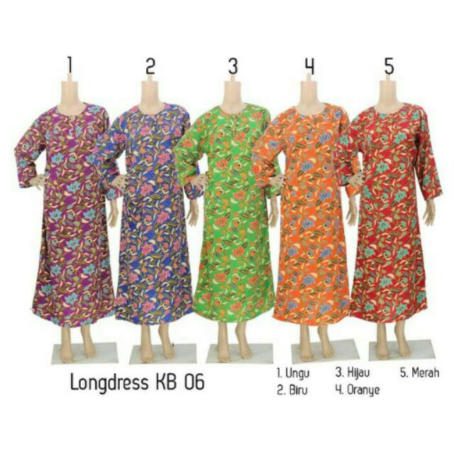 Baju Daster Batik lengan panjang tidur bunga