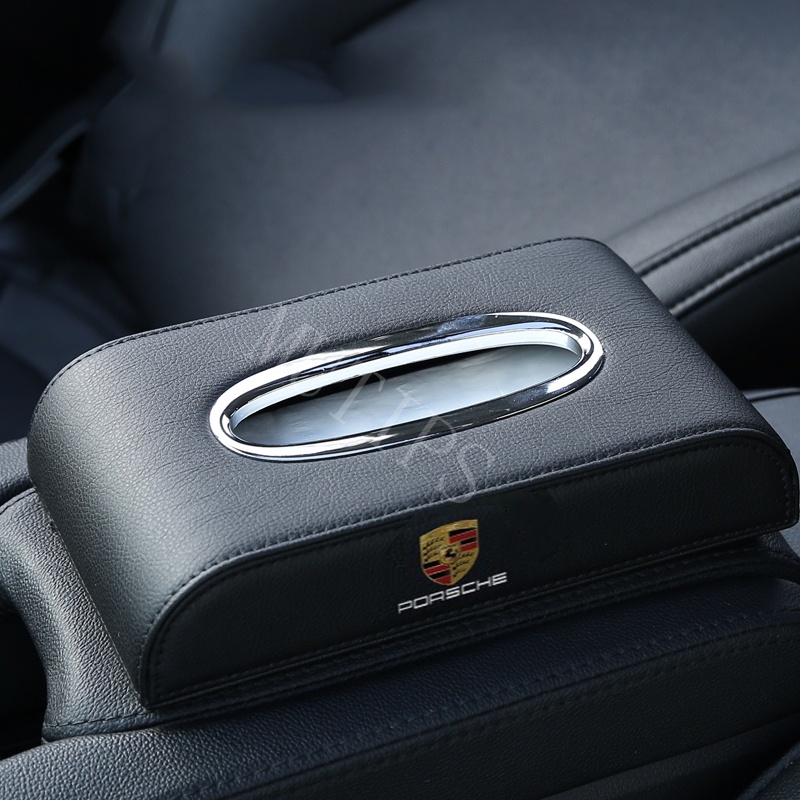 Porsche Car High Grade Leather Storage Tissue Box For 911 987 cayenne 958