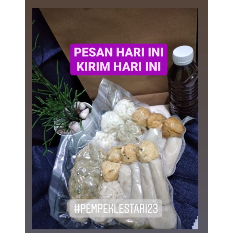 

PAKET HADIAH PEMPEK PALEMBANG ASLI MURAH ISI 36 PCS || 8 LENJER, 7 - ADAAN, TELUR, KULIT, KRITING + CUKO 250ML