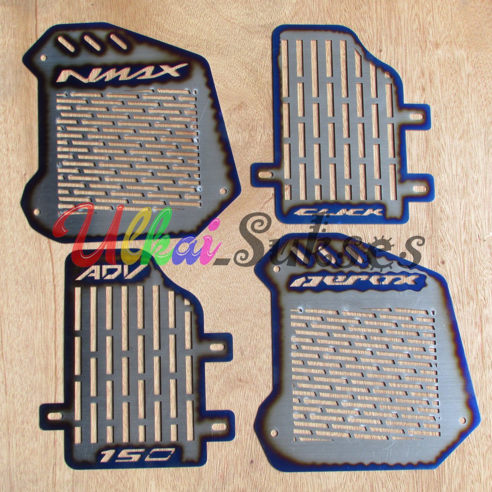 Tutup Radiator l Cover Radiator Variasi Nmax Aerox Adv150 Vario150 PNP New Mutan Bahan Plat Besi Dan Cat Asli Bakaran Murah