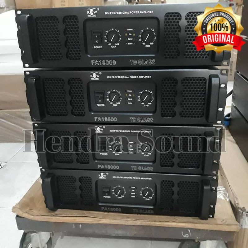 Jual Power Amplifier RDW FA 18000 / FA18000 TD Class (2 channel