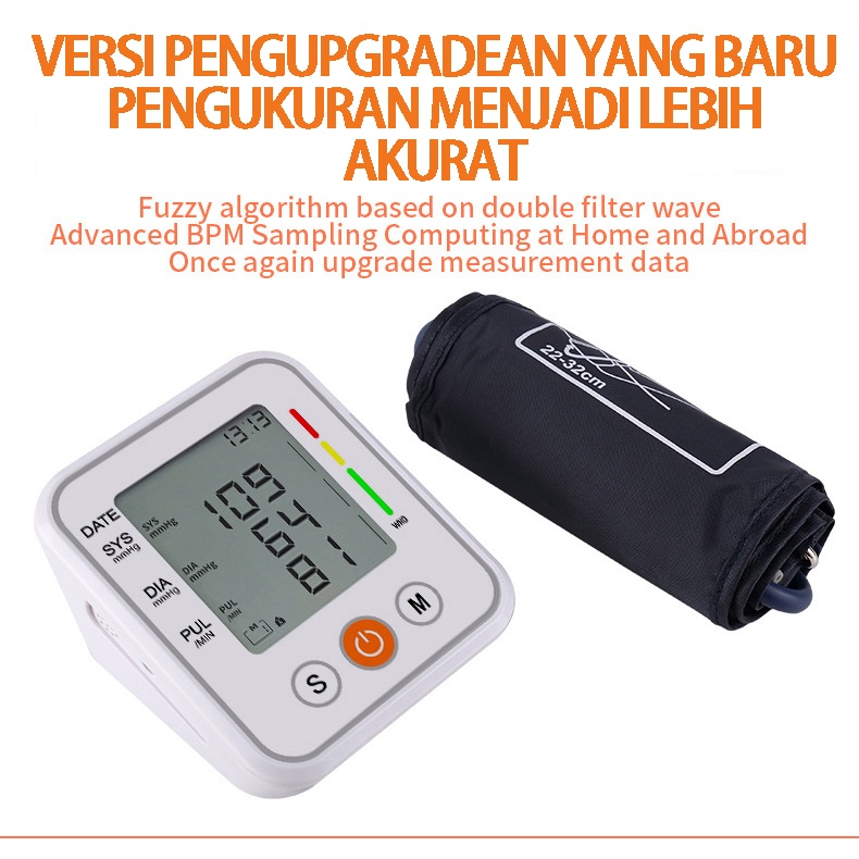 BLUE SKY Siaran suara Tensimeter Digital Alat Cek Pengukur Tekanan Tensi Darah Digital Tensimeter Sphygmomanometer bersertifikat FDA