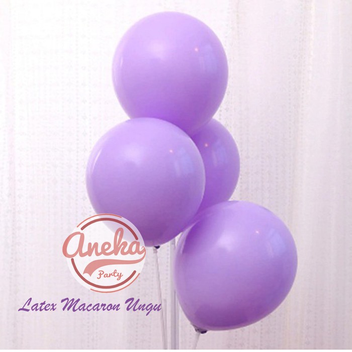 Balon Macaron Ungu Balon Pastel Balon Pastel Ungu Balon Karet Polos Warna Ungu Shopee Indonesia