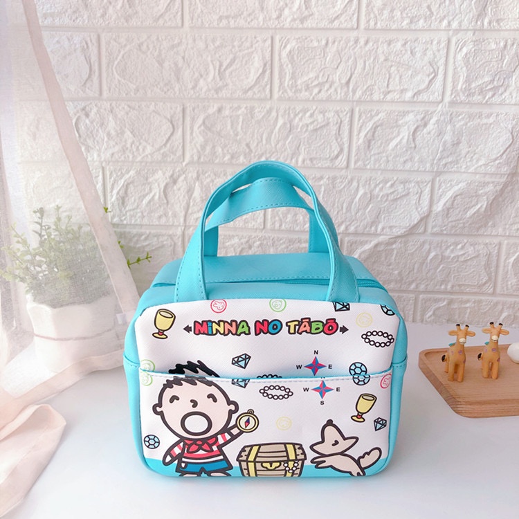 NAOMI - Banyak Motif Lunch Bag Sanrio Tebal Import - Kaori Kiyo bag - tas sanrio - tas motif cartoon - tas japan - Tas Anak - Tas makan - tas Bekal