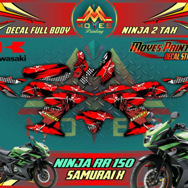 Sticker Motor Ninja Fulbody Keren Decal Sticker Kawasaki Ninja R150