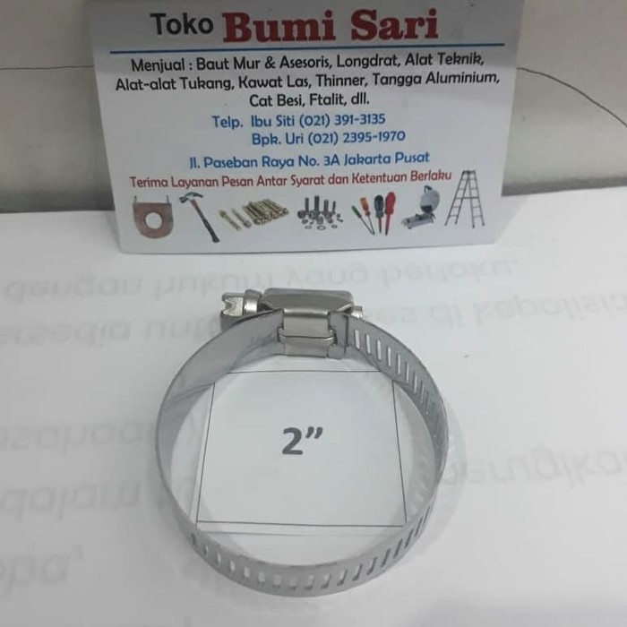 Klem selang 2&quot; stainless / Hose clamp gas handle / Klem murah