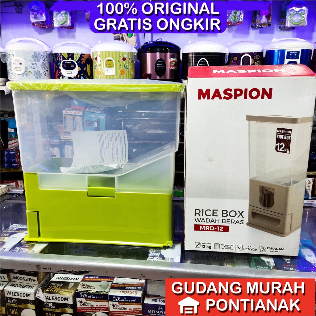 Ricebox Maspion MRD 12 Tempat beras / Kotak beras