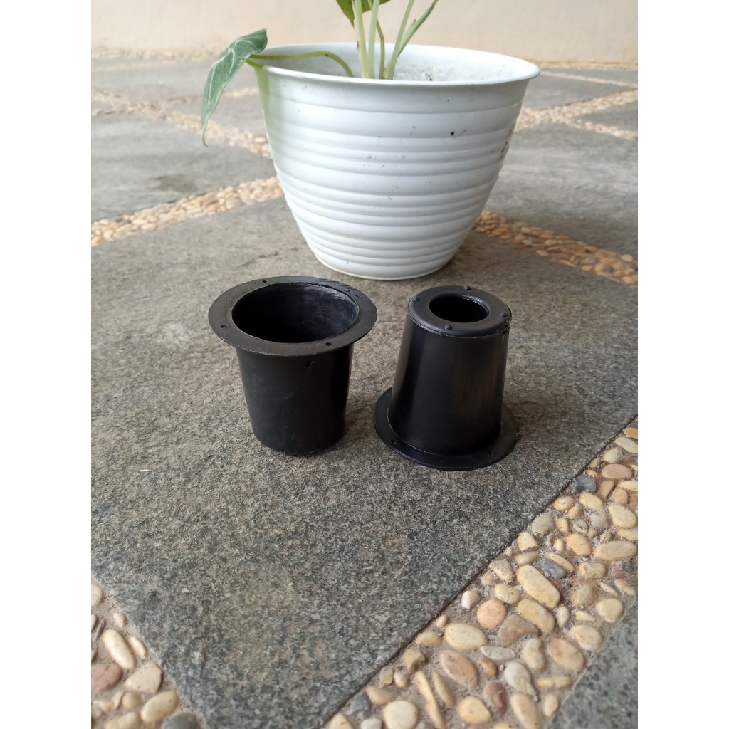 Netpot Hidroponik 5cm Tanpa Lubang Samping Hitam